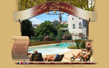 Camping La Source en ardeche à Berrias et Casteljau en Ardèche méridionale.